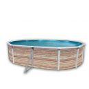 Kit piscine acier Decoh'tool Oc&eacute;an ovale 4 tailles disponibles haut 120 cm filtration &eacute;chelle Torrente Toi