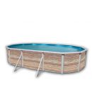 Kit piscine acier Decoh'tool Oc&eacute;an ovale 4 tailles disponibles haut 120 cm filtration &eacute;chelle Torrente Toi