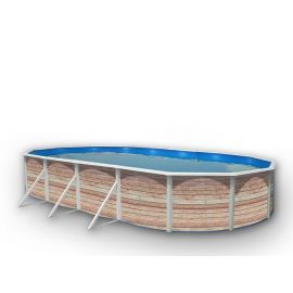 Kit piscine acier Decoh'pool bois de Pin ovale 4 tailles disponibles haut 120 cm filtration échelle Torrente Toi