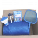 Kit &eacute;t&eacute; pour piscine compos&eacute; d'une b&acirc;che &agrave; bulles &eacute;puisette de surface distributeur chlore thermom&egrave;tre kit contr&ocirc;le PH