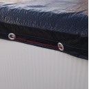 B&acirc;che d&rsquo;hiver ovale pour piscine hors sol en m&eacute;tal ovale de 550x366cm