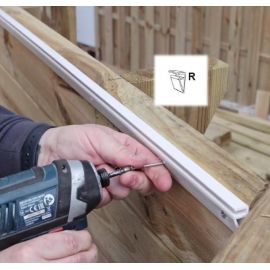 8 Rails d'accrochage liner Hung - L 2,06m Ubbink piscine Ubbink octogonale 360 - 430 - 510 -580
