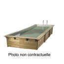 Piscine bois Azura Ubbink 250x450cm H 126cm liner bleu ou beige
