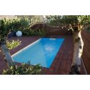 Piscine bois Azura Ubbink 350x505cm H 126cm liner bleu ou beige