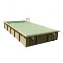 Piscine bois Linea Ubbink 500x800cm H 140 cm liner bleu, beige ou gris, hors sol semi enterr&eacute;e et enterr&eacute;e
