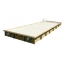 Piscine bois Linea Ubbink 500x1100cm H 140 cm liner bleu semi enterr&eacute;e ou enterr&eacute;e