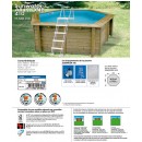 Piscine Sunwater Ubbink D 410cm H120 cm hexagonale liner bleu