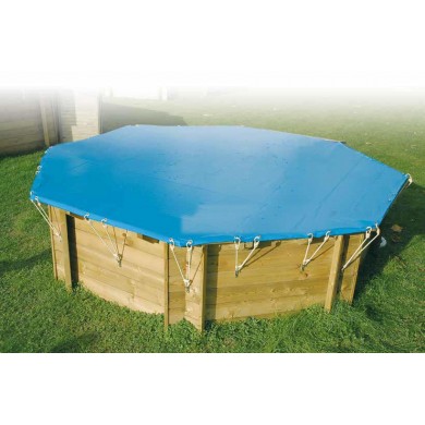 Bâche de protection piscine bois Ubbink forme Carrée