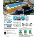 Piscine bois Azura Ubbink 200x400cm H 126cm liner bleu ou beige