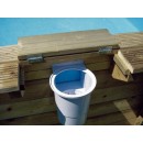 Piscine bois Azura Ubbink 200x400cm H 126cm liner bleu ou beige