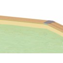 Piscine bois Azura Ubbink 200x400cm H 126cm liner bleu ou beige