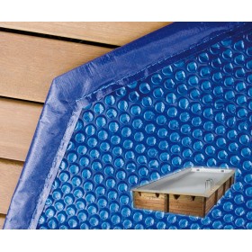 Bache piscine : B&acirc;che &agrave; bulles pour piscine bois Azura Ubbink 300x300 carr&eacute;e