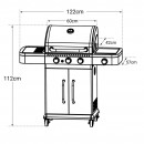 Cuisine d'&Eacute;t&eacute; Fidgi Cook'in Garden Barbecue Gaz 3 Br&ucirc;leurs avec Desserte