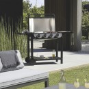 Barbecue Gaz Flavo 80 Cook'in Garden 4 Br&ucirc;leurs Plancha Thermom&egrave;tre sur chariot