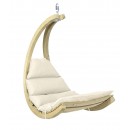 Fauteuil Suspendu Swing Chair avec Coussin R&eacute;versible &eacute;cru Confort Premium | Amazonas