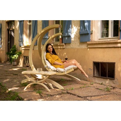 Fauteuil Suspendu Swing Chair avec Coussin Réversible écru Confort Premium | Amazonas