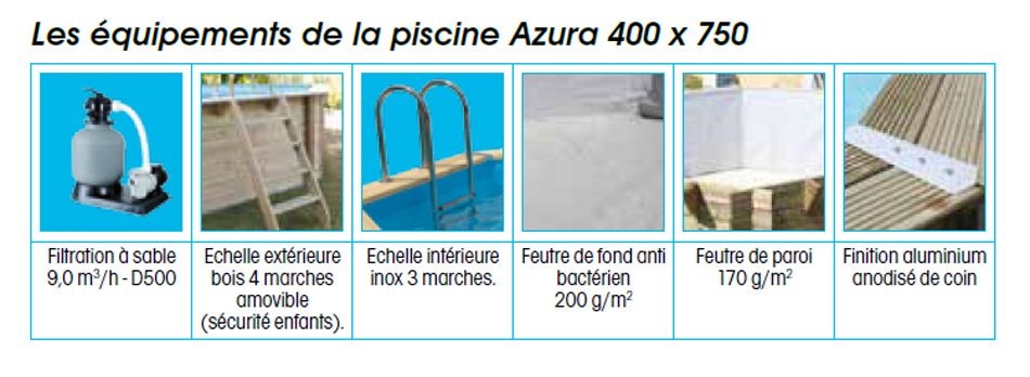 piscine bois azura 400 x 750 cm